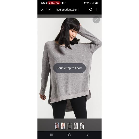 Z Supply Triblend Pullover – Heather Grey – Size L - Picture 7 of 7